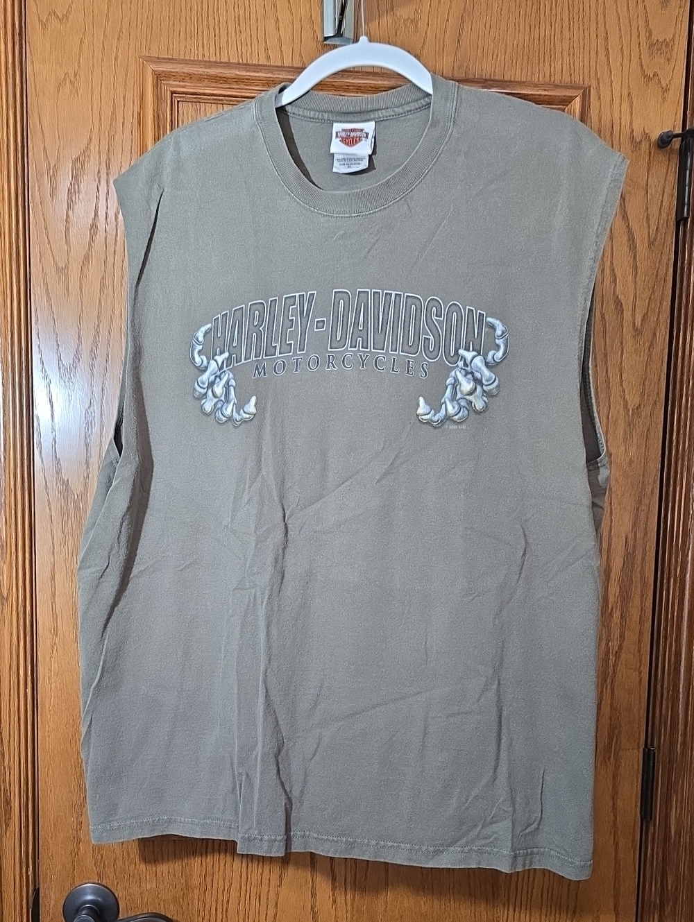 Harley-Davidson Olive Green Sleeveless Logo Tank